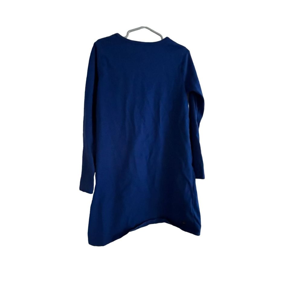 Tea Collection Floral Long Sleeve Dress | Size 8 | Royal Blue & Seafoam Green - Picture 5 of 8